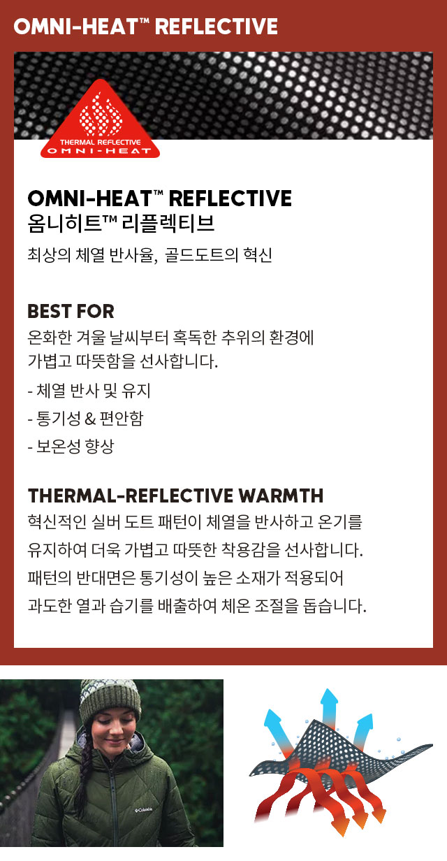 옴니히트™ 리플렉티브 TECHNOLOGY | 컬럼비아 COLUMBIA